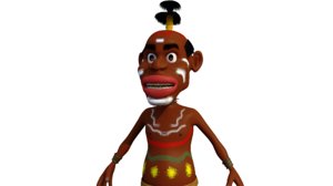 3D african character model