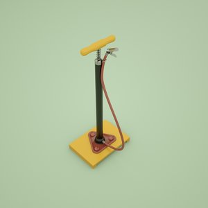 classic bicycle pump 3D model