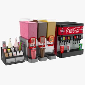 dispensers cafes restaurant 3D model