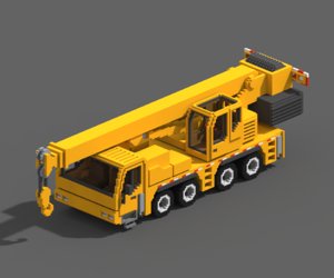 voxel crane truck 3D model