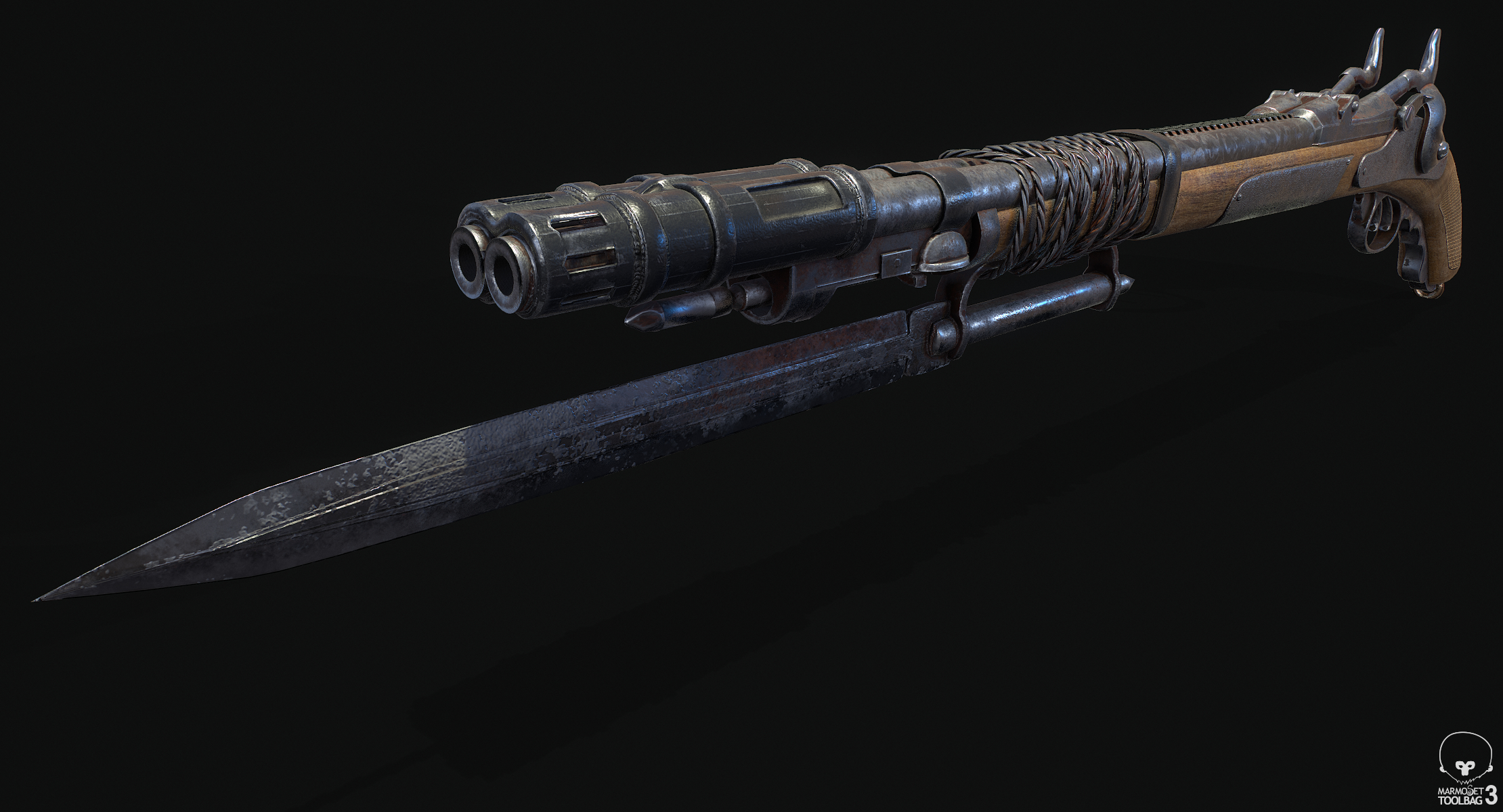 Sawed-off musket 3D model - TurboSquid 1367743