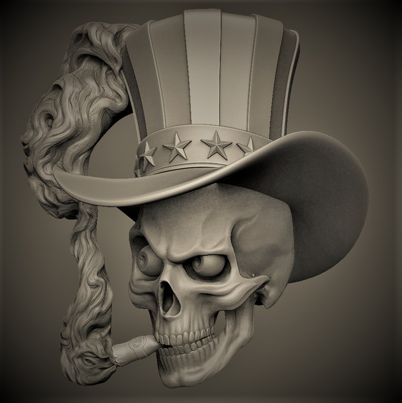 3D skull sigar model TurboSquid 1367758