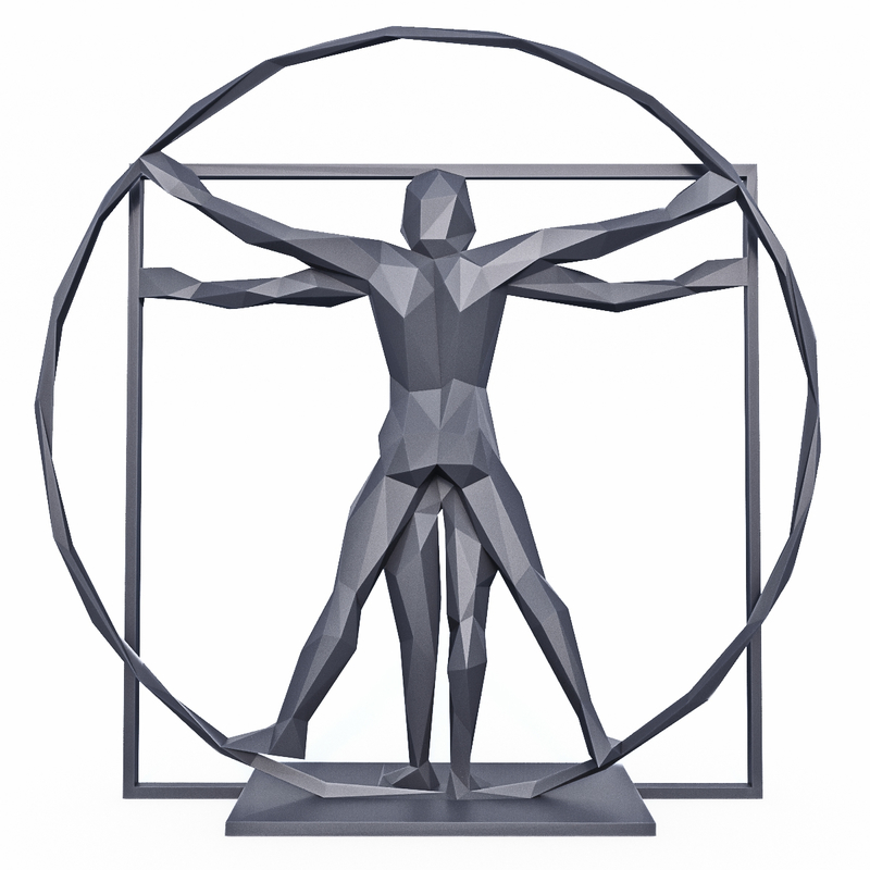 Vitruvian man sculpture 3D - TurboSquid 1367987