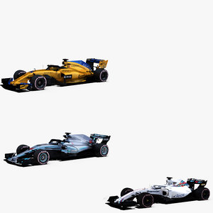 3D formula 2018 cars 1