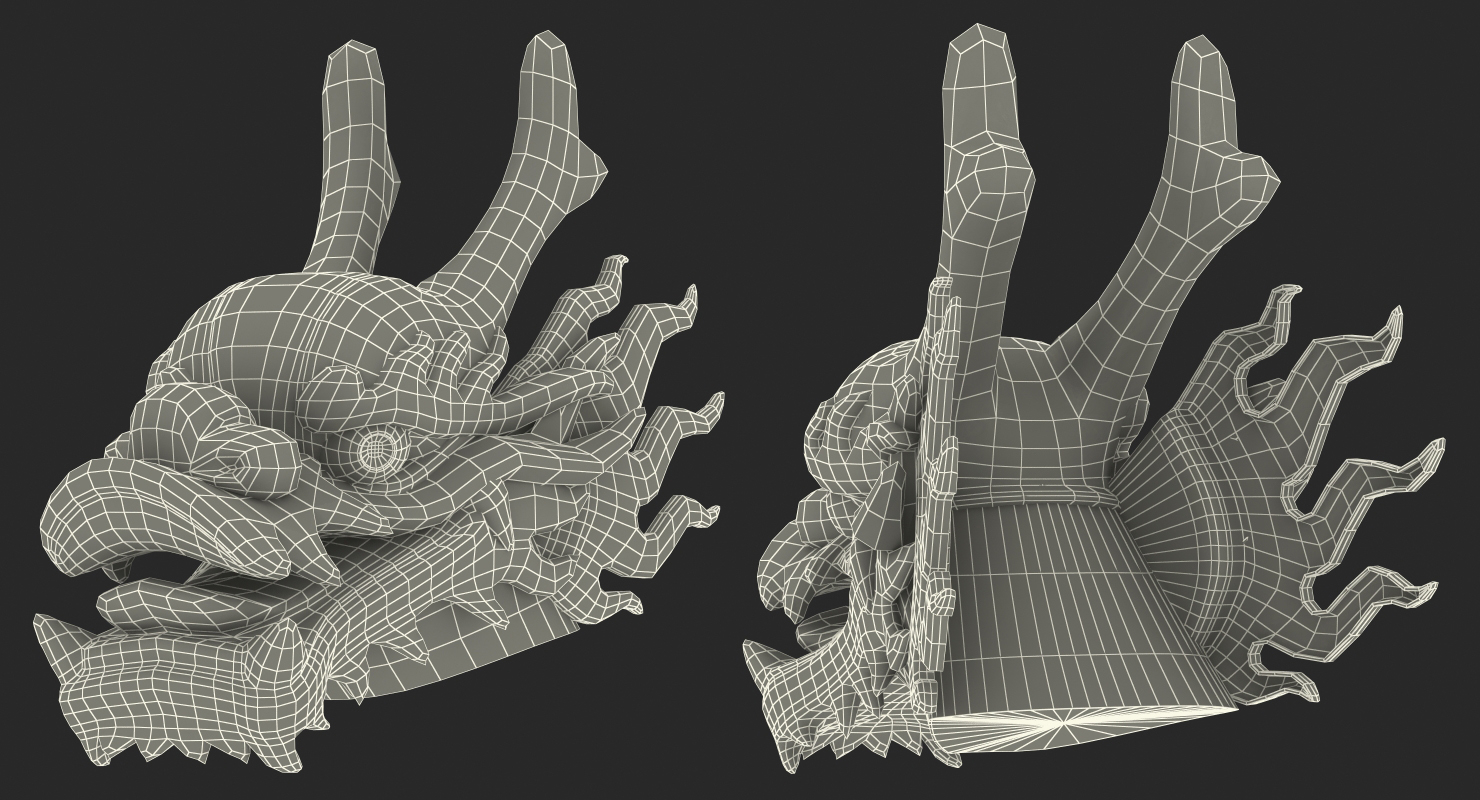 chinese dragon head 3d