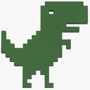 3D google dinosaur t-rex