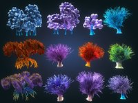 3D coral reef plants -