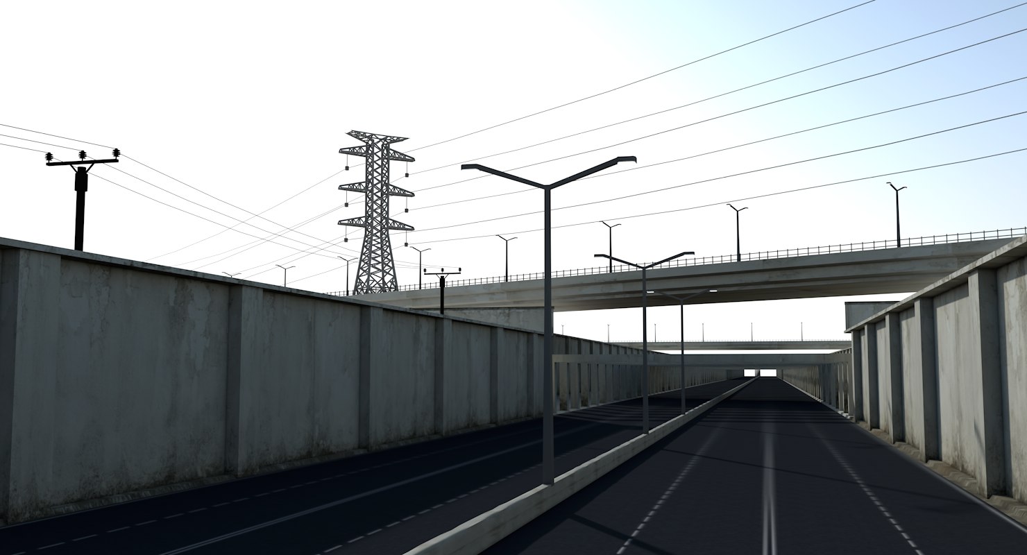 3D model highway way TurboSquid 1368241