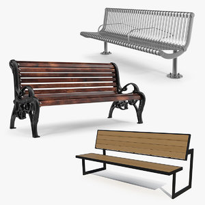 street benches 3D model