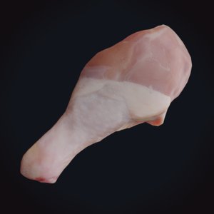 raw chicken leg drumstick 3D model