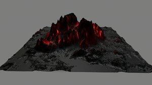 3D volcano model