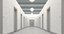 realistic office hallway 3D model