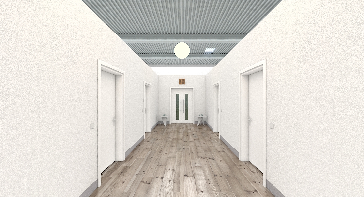 3D realistic office hallway model - TurboSquid 1368531