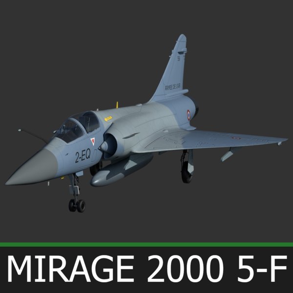 3D model french fighter mirage 2000