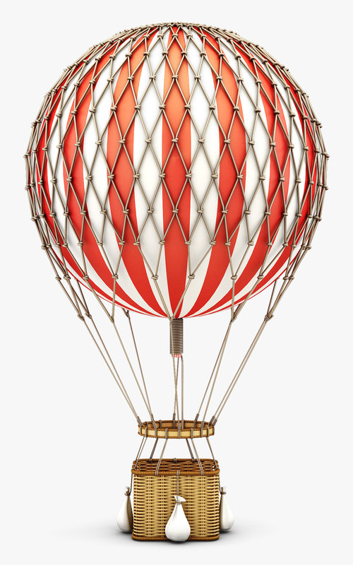 3D hot air balloon v model - TurboSquid 