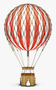 3D hot air balloon v model