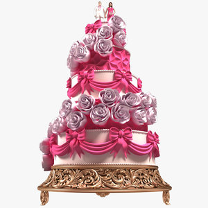 wedding cake x2 3D model