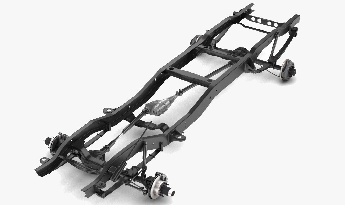 Pickup truck chassis 3D TurboSquid 1368946