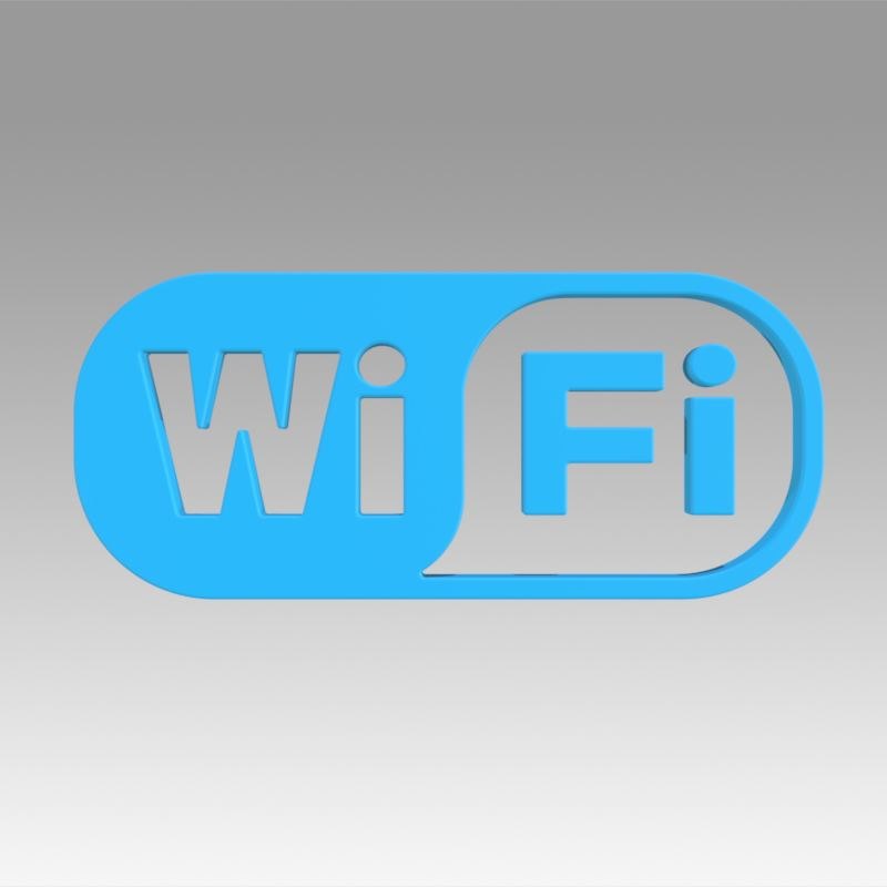 Modelo D Logo De Internet Wifi Turbosquid