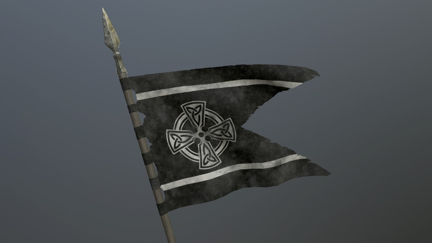 3D Ready Spear Flag Animation TurboSquid 1369282