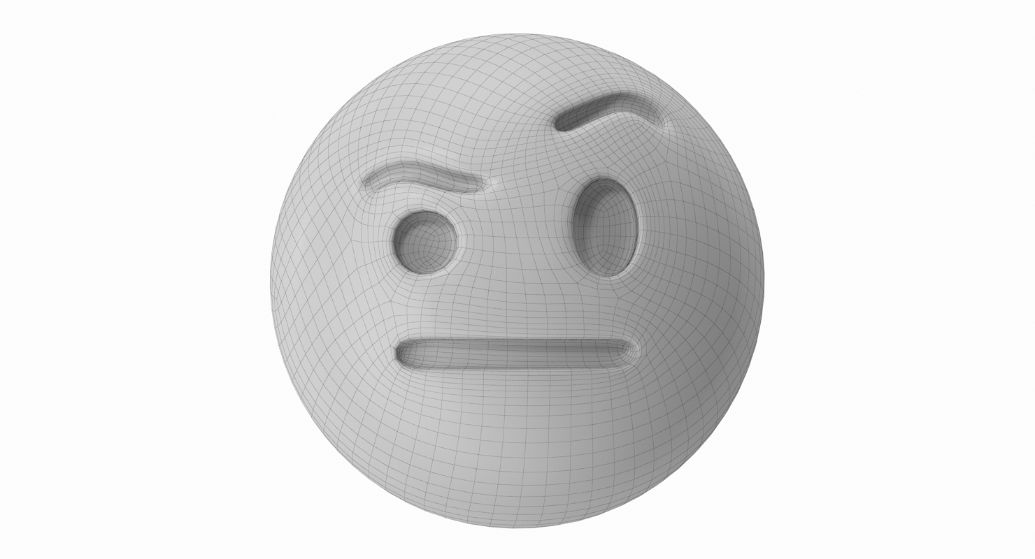 表情符号24脸部凸起的眉毛3d模型