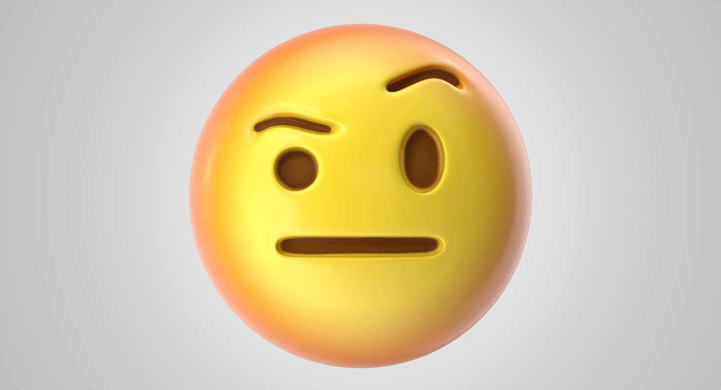 emoji 24 face raised 3d https://static.turbosquid.