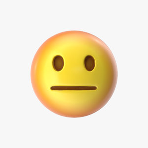 emoji 25 neutral face 3D