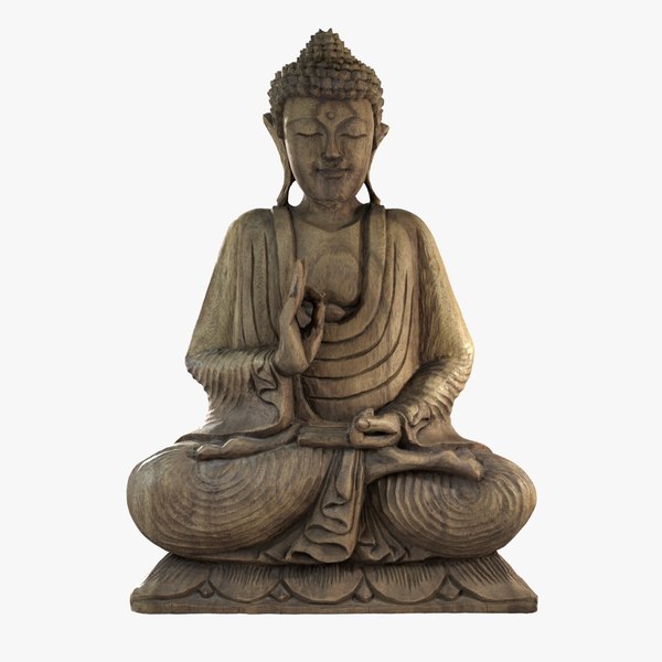 3D scanned buddha statue model