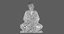 3D scanned buddha statue model