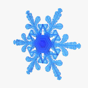 3D model realistic snowflake