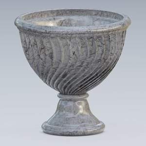 3D urn marble concrete model