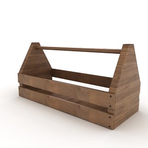 3D wooden tool box