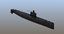 3D ming class attack submarine