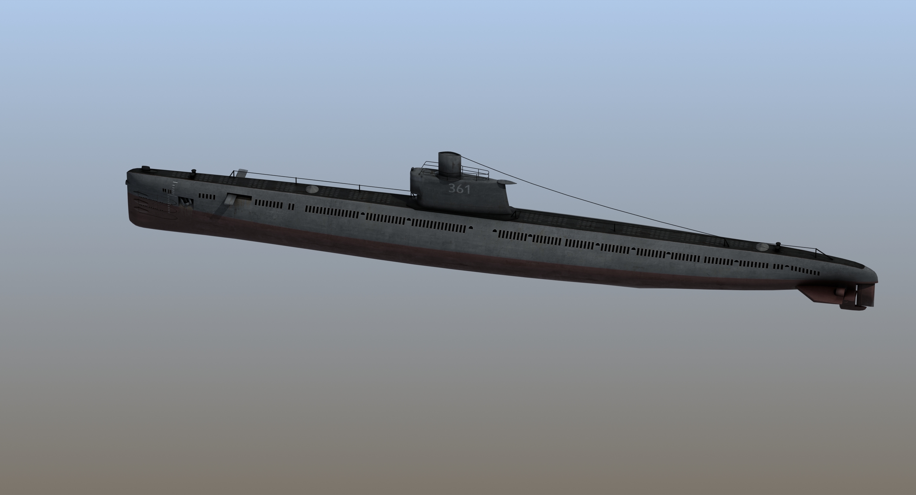 输入035 ming级潜艇3d模型