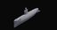 3D ming class attack submarine