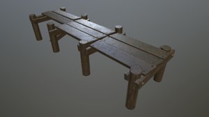 medieval pier 3D model