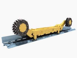 wall shearer harvester mining 3D model