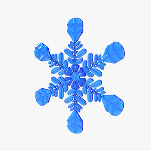 3D model realistic snowflake