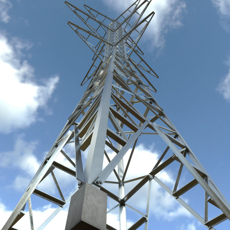 3D electrical transmission tower TurboSquid 1364521