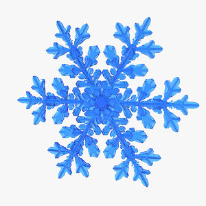 3D realistic snowflake 7