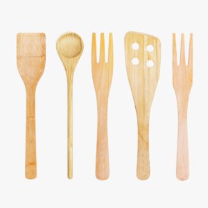 wooden utensils 2 3D