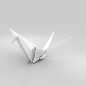 3D origami crane
