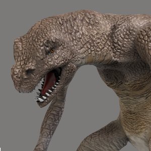 3D model lizard man