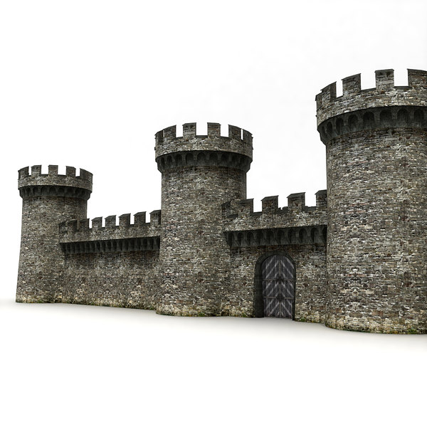 3d max wooden fortress wall