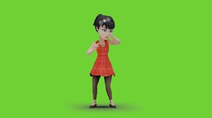 Cartoon Girl Dancing Macarena