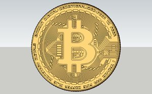 3D bitcoin coin model