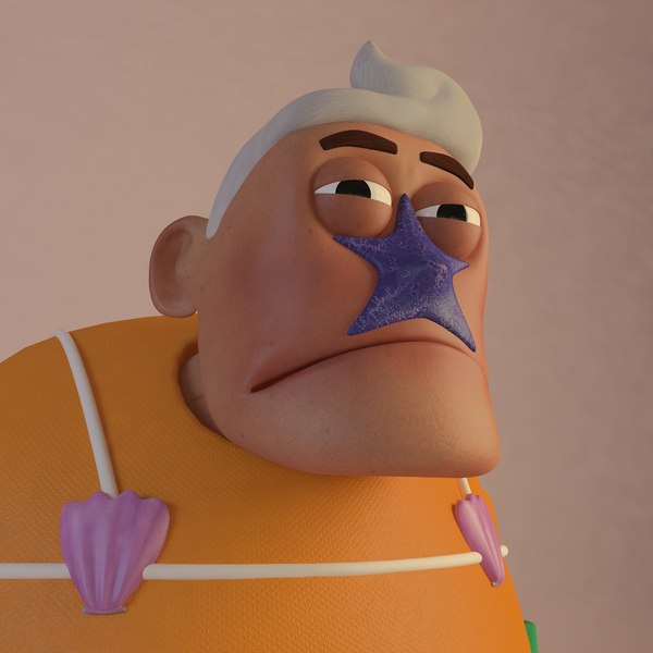 mermaid man 3d model