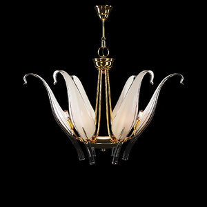 vintage chandelier murano glass 3D