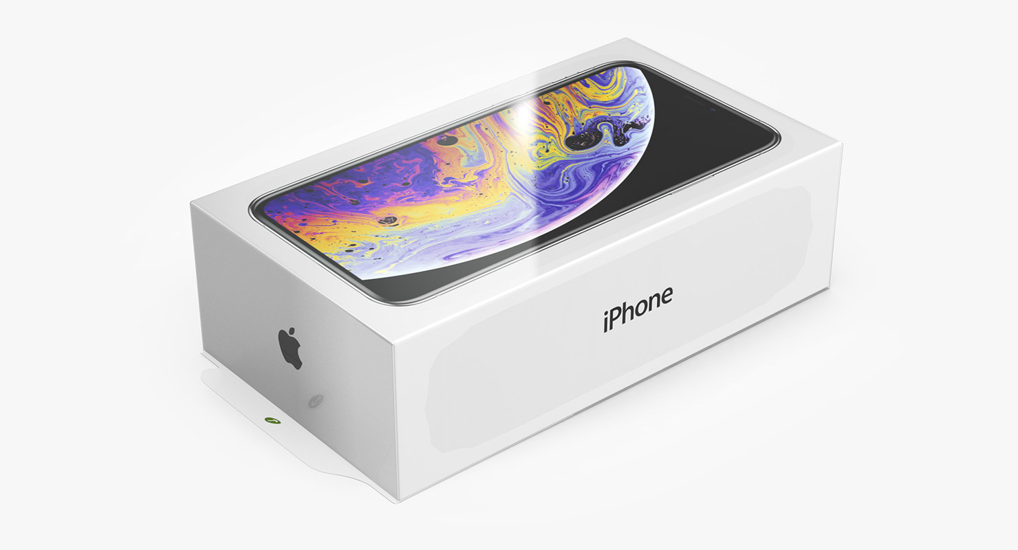 Apple iphone xs box 3D model TurboSquid 1370620