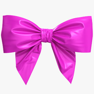 3D purple bow